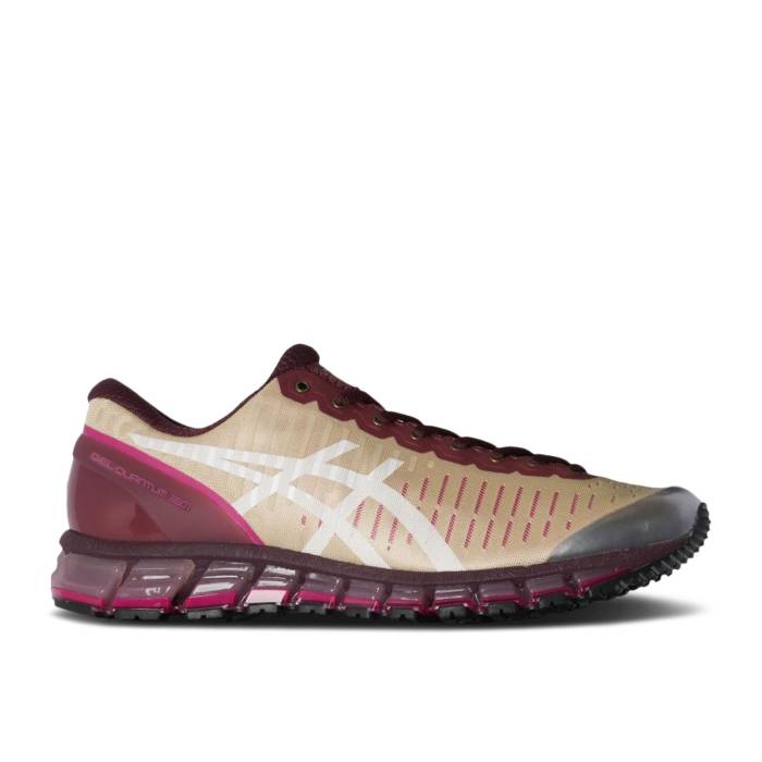 アシックス Asics 【 Above The Clouds X Gel Quantum 360 \u0027Wine\u0027 Men Soft Yellow/Brisket Red 】 メンズ yellow 黄味がかった・黄色 Red 赤・赤いこと