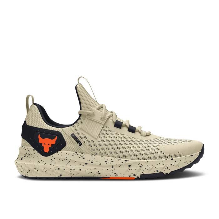 アンダーアーマー Under Armour 【 Wmns Project Rock Bsr 4 \u0027Silt Speckled\u0027 Women Silt/Black/Team Orange 】 レディース 黒いこと 黒いこと Team 野球クラブ orange 橙・オレンジ色