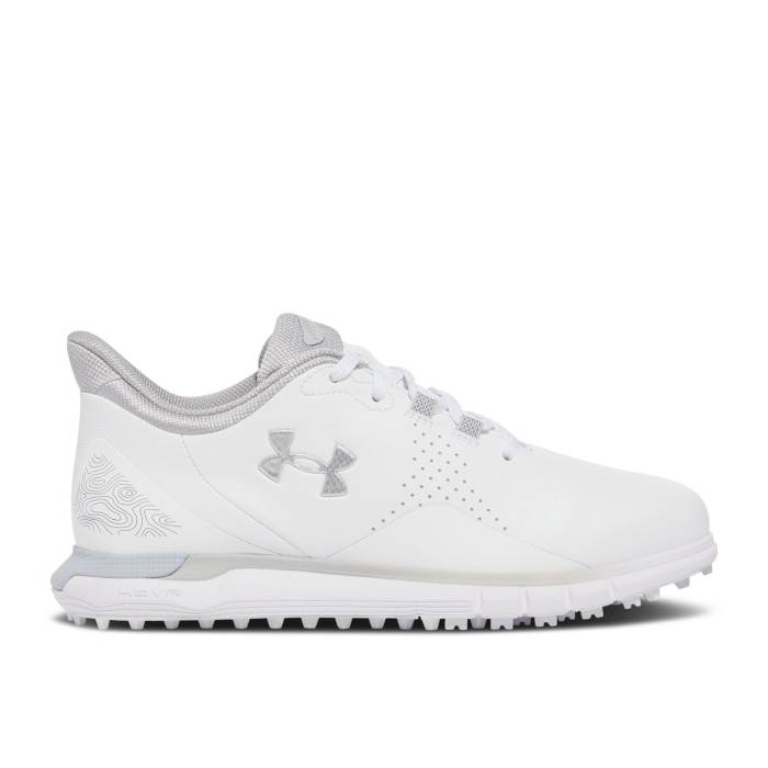 アンダーアーマー Under Armour 【 Wmns Drive Fade Spikeless Golf 'White Distant Grey' Women White/Distant Grey/Metallic Silver 】 golf ゴルフ レディース 白色 ホワイト 灰色 グレー Silver 銀色・シルバー