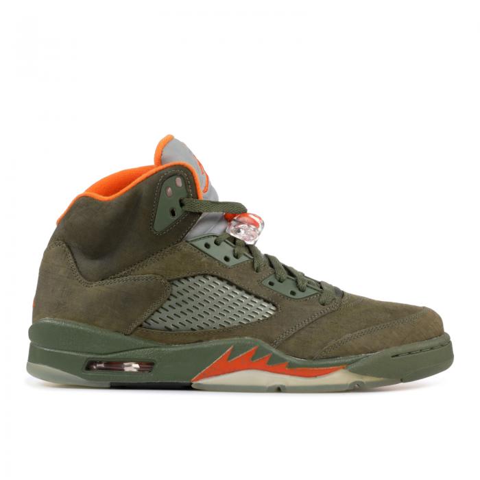 【 AIR JORDAN JORDAN 5 RETRO LS 'OLIVE' / ARMY OLIVE SOLAR ORANGE 】 ナイキ アーミー オリーブ 橙 オレンジ エアジョーダン スニーカー メンズ
