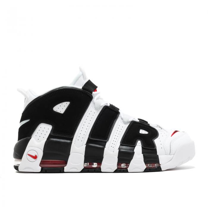 【 NIKE AIR MORE UPTEMPO \u0027SCOTTIE PIPPEN\u0027 / WHITE  BLACK  UNIVERSITY RED 】 繰り上げるペース 白いこと 白いこと 黒いこと 黒いこと 赤 赤いこと エアモアアップテンポ モアテン スニーカー メンズ ナイキ