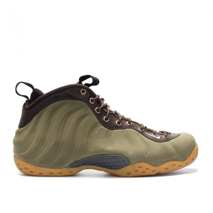 【 NIKE AIR FOAMPOSITE ONE PRM \u0027OLIVE\u0027 / MEDIUM OLIVE VELVET BROWN BLACK 】 フォームポジット オリーブ 赤銅色 赤銅色 黒いこと 黒いこと エアフォームポジットワン スニーカー メンズ ナイキ