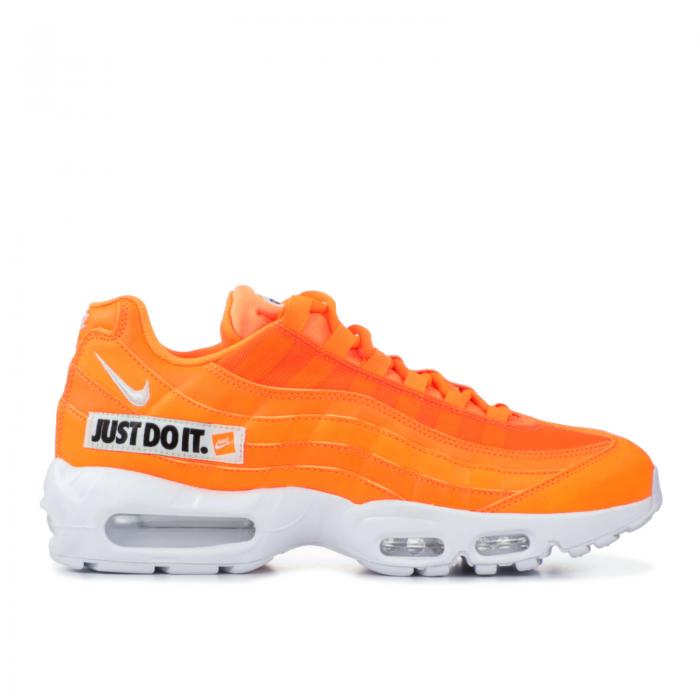 【 NIKE AIR MAX 95 'JUST DO IT' / TOTAL ORANGE WHITE BLACK 】 マックス 橙 オレンジ 白色 ホワイト 黒色 ブラック エアマックス スニーカー メンズ ナイキ|スニケス