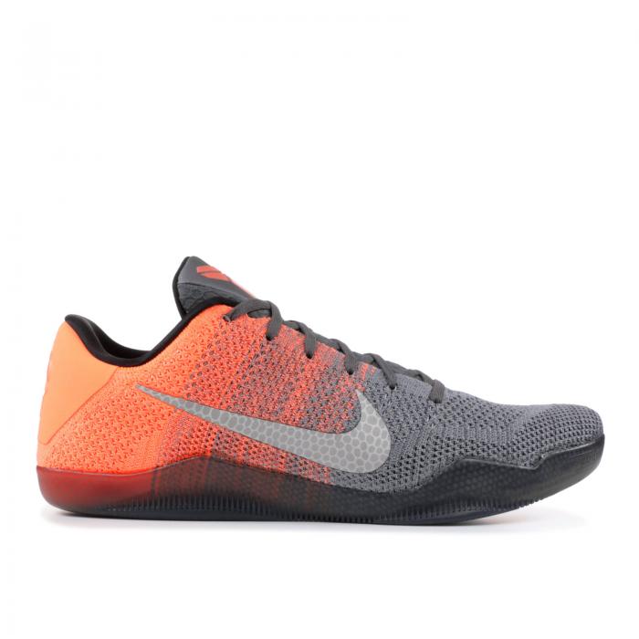 【 NIKE KOBE 11 ELITE LOW 'EASTER' / DARK GREY BRIGHT MANGO COURT 】 コービー エリート 灰色 グレー コート スニーカー メンズ ナイキ|スニケス