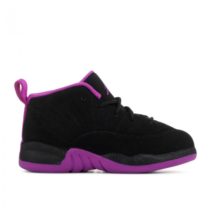 エアジョーダン Air Jordan エア 真っ黒 黒いこと 紫 相撲取り草 エアジョーダン Hyper Violet 赤ん坊 Air 12 Retro Td Black Hyper Violet Atkisson Com