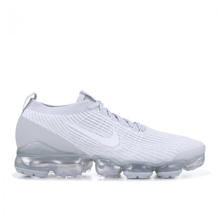 【 NIKE AIR VAPORMAX FLYKNIT 3 'PURE PLATINUM' / WHITE WHITE PURE PLATINUM 】 フライニット 白色 ホワイト ピュア プラチナム エアヴェイパーマックス スニーカー メンズ ナイキ