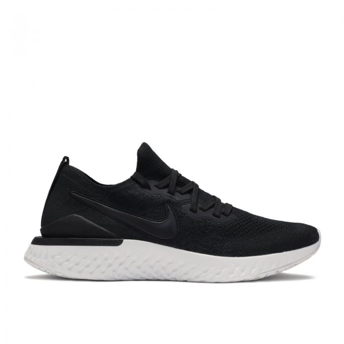 【 NIKE EPIC REACT FLYKNIT 2 'GUNSMOKE' / BLACK BLACK GUNSMOKE 】 エピック リアクト フライニット 黒色 ブラック スニーカー メンズ ナイキ