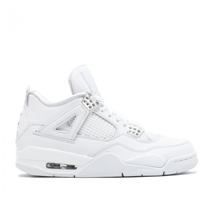 【 AIR JORDAN JORDAN 4 RETRO 'PURE MONEY' 2017 / WHITE METALLIC SILVER 】 ナイキ 白色 ホワイト 銀色 シルバー エアジョーダン スニーカー メンズ