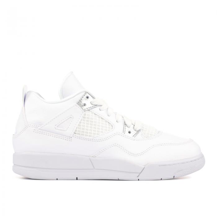 【 AIR JORDAN JORDAN 4 RETRO PS 'PURE MONEY' 2017 / WHITE METALLIC SILVER 】 ナイキ 白色 ホワイト 銀色 シルバー エアジョーダン ジュニア キッズ ベビー マタニティ スニーカー｜スニケス