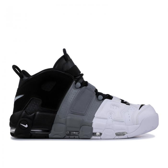 【 NIKE AIR MORE UPTEMPO 'TRI-COLOR' / BLACK BLACK COOL GREY WHITE 】 アップテンポ 黒色 ブラック クール 灰色 グレー 白色 ホワイト エアモアアップテンポ モアテン 'TRICOLOR' スニーカー メンズ ナイキ｜スニケス