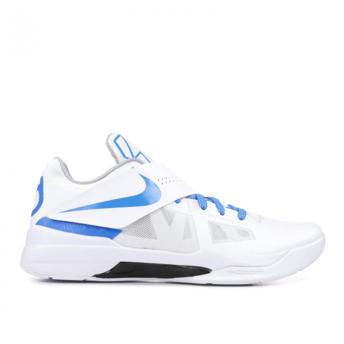 【 NIKE ZOOM KD 4 QS 'BATTLE TESTED' / WHITE PHOTO BLUE WOLF GREY 】 ズーム 白色 ホワイト 青色 ブルー 灰色 グレー スニーカー メンズ ナイキ
