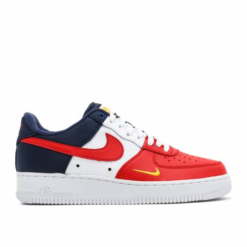 【 NIKE AIR FORCE 1 LOW '07 LV8 '4TH OF JULY' / OBSIDIAN WHITE UNIVERSITY RED 】 白色 ホワイト 赤 レッド エアフォース スニーカー メンズ ナイキ|スニケス