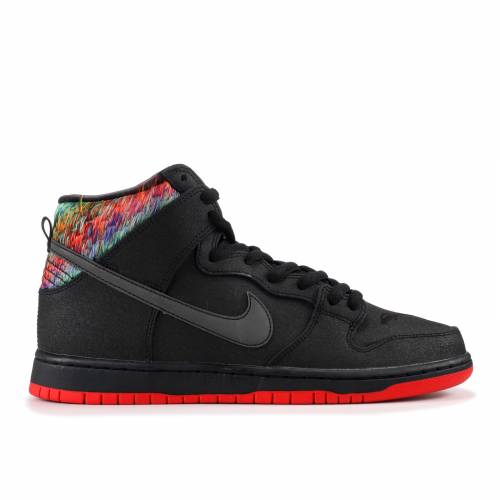 【 NIKE SPOT X SB DUNK HIGH PRO \u0027GASPARILLA\u0027 / BLACK CHALLENGE RED METALLIC 】 エスビー ダンク 御機嫌 労働者階級 黒いこと 黒いこと 赤 赤いこと ダンクハイ スニーカー メンズ ナイキ