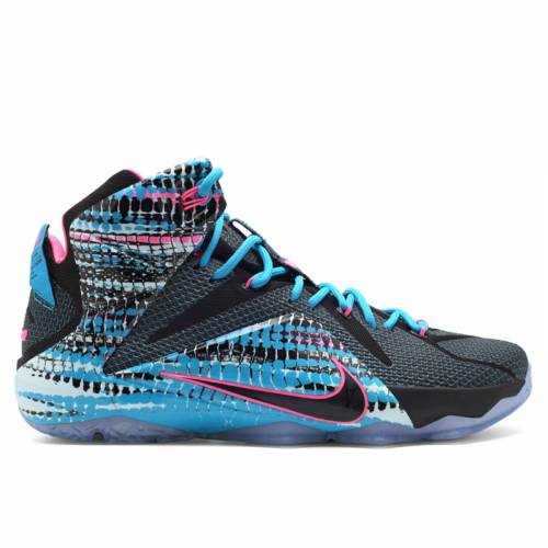 【 NIKE LEBRON 12 '23 CHROMOSOMES' / BLACK PINK POW BLUE LAGOON BLACK 】 レブロン 黒色 ブラック ピンク 青色 ブルー スニーカー メンズ ナイキ｜スニケス
