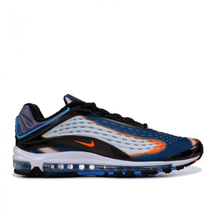 【 NIKE AIR MAX DELUXE \u0027BLUE FORCE\u0027 / COOL GREY TOTAL ORANGE BLUE 】 マックス 晴れ晴れしい 冷やりとした 薄墨色 薄墨色 橙 オレンジ色 青み 青色 大気圏マックス スニーカー メンズ ナイキ