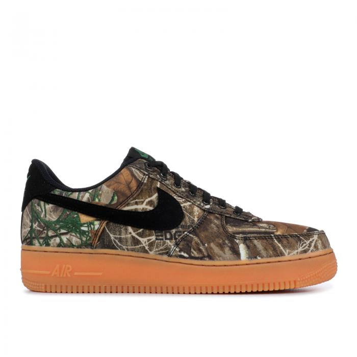 【 NIKE REALTREE X AIR FORCE 1 LOW 'TAN CAMO' / BLACK ALOE VERDE MEDIUM BROWN 】 黒色 ブラック 茶色 ブラウン エアフォース スニーカー メンズ ナイキ|スニケス