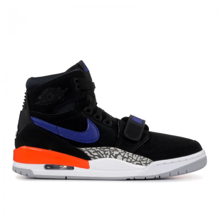 【 AIR JORDAN JORDAN LEGACY 312 \u0027KNICKS\u0027 / BLACK RUSH BLUE BRILLIANT ORANGE 】 ナイキ レガシー 黒いこと 黒いこと 混雑時 青味 青み 橙 オレンジ色 エアジョーダン スニーカー メンズ