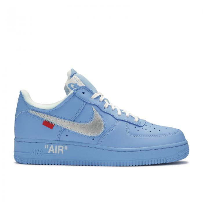 【 NIKE OFF-WHITE X AIR FORCE 1 LOW 07 MCA / UNIVERSITY BLUE 】 オフホワイト 青色 ブルー エアフォース スニーカー メンズ ナイキ