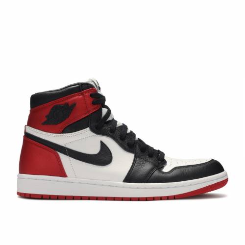 【 AIR JORDAN WMNS JORDAN 1 RETRO HIGH \u0027SATIN BLACK TOE\u0027 / BLACK BLACK WHITE VARSITY RED 】 ナイキ 御機嫌 黒いこと 黒いこと 白いこと 白いこと 赤 赤いこと エアジョーダン スニーカー レディース