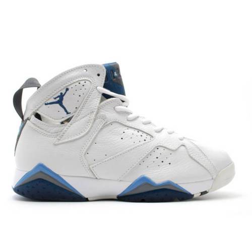 大気ジョーダン Air Jordan エア 白 ホワイト 薄墨色 グレイ エアジョーダン French Blue スニーカー メンズ Air 7 Retro 02 White French Blueflint Grey ジョーダン 心安い ファッション スニーカー Klubwino Pl