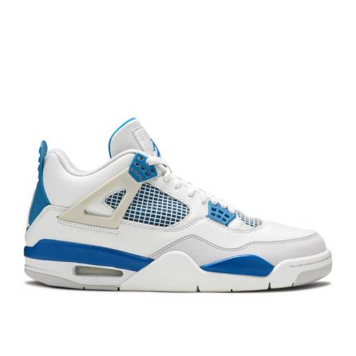 【 AIR JORDAN JORDAN 4 RETRO 'MILITARY BLUE' 2006 / OFF WHITE MILITARY BLUE NEUTRAL 】 ナイキ 白色 ホワイト 青色 ブルー エアジョーダン スニーカー メンズ|スニケス