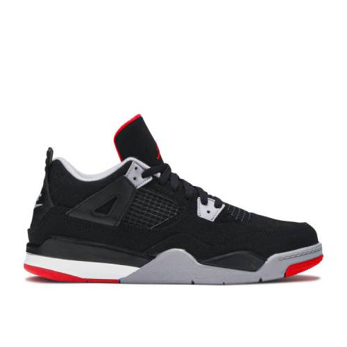 【 AIR JORDAN JORDAN 4 RETRO OG PS 'BRED' 2019 / BLACK CEMENT GREY SUMMIT WHITE 】 ナイキ 黒色 ブラック 灰色 シメント グレー 白色 ホワイト エアジョーダン ジュニア キッズ ベビー マタニティ スニーカー|スニケス