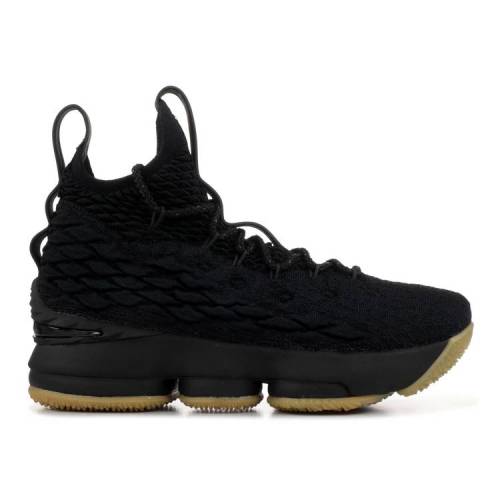 ナイキ Nike レブロン 墨ぞめ 黒ん坊 Black Gum Nike Lebron 15 Gs Black キッズ 傾国 マタニティ 流行り物商標 略式 ファッション スニーカー Pasadenasportsnow Com