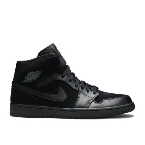 【 AIR JORDAN JORDAN 1 MID 'BLACK' / BLACK DARK GREY BLACK 】 ナイキ ミッド 黒色 ブラック 灰色 グレー エアジョーダン スニーカー メンズ