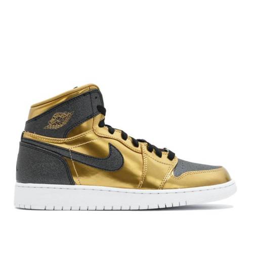 【 AIR JORDAN JORDAN 1 RETRO HIGH GG 'BLACK HISTORY MONTH' / METALLIC GOLD BLACK WHITE 】 ナイキ ハイ ゴールド 黒色 ブラック 白色 ホワイト エアジョーダン ジュニア キッズ ベビー マタニティ スニーカー|スニケス