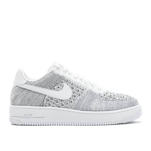 【 NIKE AIR FORCE 1 ULTRA FLYKNIT LOW 'COOL GREY' / COOL GREY WHITE WHITE 】 ウルトラ フライニット クール 灰色 グレー 白色 ホワイト エアフォース スニーカー メンズ ナイキ