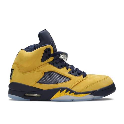 【 AIR JORDAN JORDAN 5 RETRO SP \u0027MICHIGAN\u0027 / AMARILLO COLLEGE NAVY AMARILLO 】 ナイキ 分科大学 紺色 米国海軍 エアジョーダン スニーカー メンズ