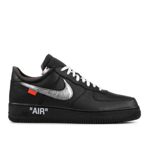 【 NIKE OFF-WHITE X AIR FORCE 1 LOW '07 'MOMA' / BLACK METALLIC SILVER BLACK 】 オフホワイト 黒色 ブラック 銀色 シルバー エアフォース スニーカー メンズ ナイキ