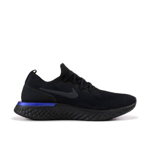 ナイキ Nike エピック リアクト フライ編物 黒色 黒奴 青碧 ブルー Black Blue スニーカー メンズ Epic Nike React Flyknit Racer Black Blackracer Blue Onpointchiro Com