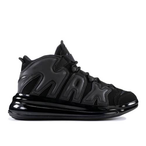 【 NIKE AIR MORE UPTEMPO 720 QS \u0027TRIPLE BLACK\u0027 / BLACK BLACK BLACK 】 引きあげるペース 黒いこと 黒いこと エアモアアップテンポ モアテン スニーカー メンズ ナイキ