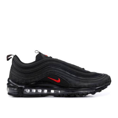 【 NIKE AIR MAX 97 'BLACK' / BLACK UNIVERSITY RED BLACK 】 マックス 黒色 ブラック 赤 レッド エアマックス スニーカー メンズ ナイキ|スニケス