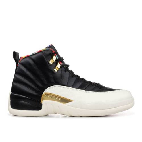 【 AIR JORDAN JORDAN 12 RETRO \u0027CHINESE NEW YEAR\u0027 2019 / BLACK SAIL METALLIC GOLD TRUE 】 ナイキ 黒いこと 黒いこと ゴールド エアジョーダン スニーカー メンズ
