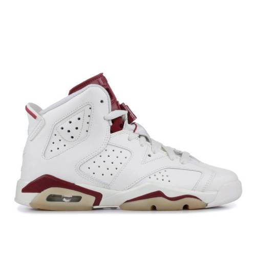 【 AIR JORDAN JORDAN 6 RETRO GS 'MAROON' 2016 INTERNATIONAL RELEASE / OFF WHITE NEW MAROON 】 ナイキ 白色 ホワイト マルーン エアジョーダン ジュニア キッズ ベビー マタニティ スニーカー|スニケス