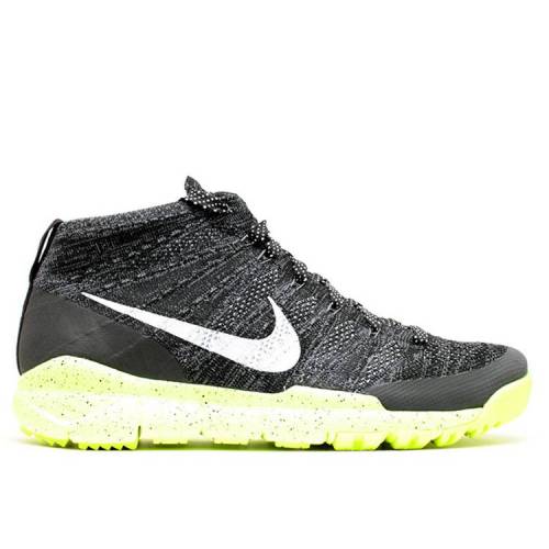 楽天市場 ナイキ Nike フライニット トレーナー チャッカ 黒色 ブラック Black Volt スニーカー メンズ Nike Flyknit Trainer Chukka Fsb Black Whitevolt スニケス