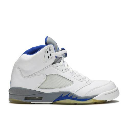 【 AIR JORDAN JORDAN 5 RETRO 'STEALTH' / WHITE SPORT ROYAL STEALTH 】 ナイキ 白色 ホワイト ステルス エアジョーダン スニーカー メンズ｜スニケス