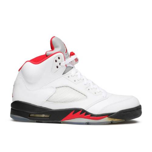 【 AIR JORDAN JORDAN 5 RETRO 'FIRE RED' 2013 / WHITE FIRE RED BLACK 】 ナイキ 白色 ホワイト ファイア 赤 レッド 黒色 ブラック エアジョーダン スニーカー メンズ｜スニケス
