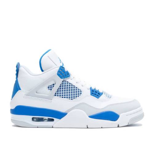 【 AIR JORDAN JORDAN 4 RETRO 'MILITARY BLUE' 2012 / WHITE MILITARY BLUE NTRL GREY 】 ナイキ 白色 ホワイト 青色 ブルー 灰色 グレー エアジョーダン スニーカー メンズ