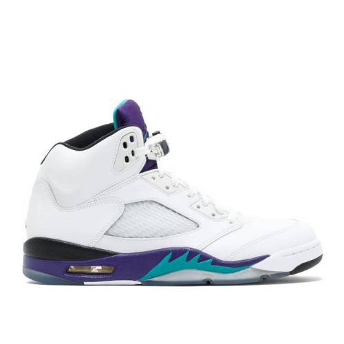 【 AIR JORDAN JORDAN 5 RETRO \u0027GRAPE\u0027 2013 / WHITE NEW EMERALD GRP ICE BLK 】 ナイキ 白いこと 白いこと エアジョーダン スニーカー メンズ