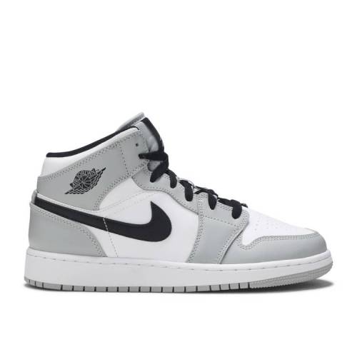 【 AIR JORDAN JORDAN 1 MID PS 'LIGHT SMOKE GREY' / LIGHT SMOKE GREY BLACK WHITE 】 ナイキ ミッド 灰色 グレー 黒色 ブラック 白色 ホワイト エアジョーダン ジュニア キッズ ベビー マタニティ スニーカー|スニケス