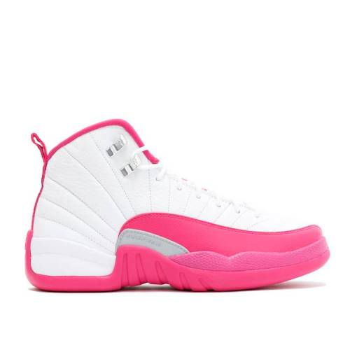 【 AIR JORDAN JORDAN 12 RETRO GG 'VIVID PINK' / WHITE VIVID PINK MTLLC SILVER 】 ナイキ 白色 ホワイト ピンク 銀色 シルバー エアジョーダン ジュニア キッズ ベビー マタニティ スニーカー|スニケス