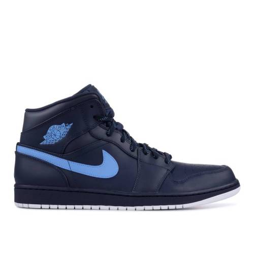 【 AIR JORDAN JORDAN 1 MID 'OBSIDIAN' / OBSIDIAN UNIVERSITY BLUE WHITE 】 ナイキ ミッド 青色 ブルー 白色 ホワイト エアジョーダン スニーカー メンズ|スニケス