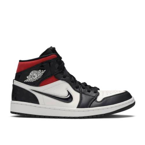 【 AIR JORDAN JORDAN 1 MID 'QUAI 54' / BLACK WHITE RED 】 ナイキ ミッド 黒色 ブラック 白色 ホワイト 赤 レッド エアジョーダン スニーカー メンズ|スニケス