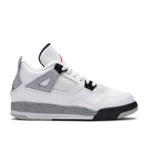 【 AIR JORDAN JORDAN 4 RETRO PS 'WHITE CEMENT' 2016 / WHITE FIRE RED BLACK METALLIC 】 ナイキ 白色 ホワイト ファイア 赤 レッド 黒色 ブラック エアジョーダン ジュニア キッズ ベビー マタニティ スニーカー|スニケス