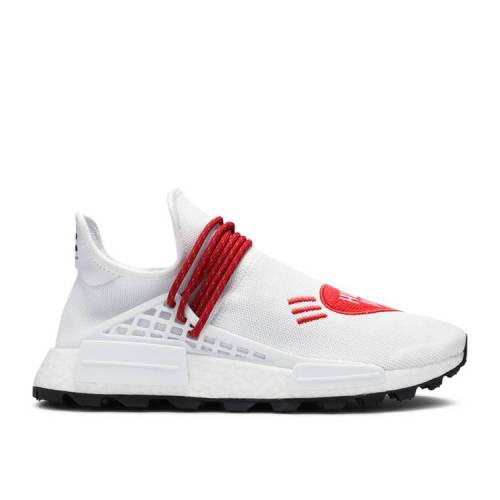 【 ADIDAS HUMAN MADE X PHARRELL NMD HU 'LOVE' / CLOUD WHITE SCARLET CORE BLACK 】 アディダス 白色 ホワイト コア 黒色 ブラック スニーカー メンズ｜スニケス