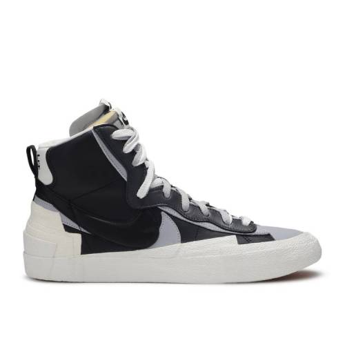 【 NIKE SACAI X BLAZER MID 'BLACK GREY' / BLACK BLACK ANTHRACITE 】 ブレイザー ミッド 黒色 ブラック スニーカー メンズ ナイキ