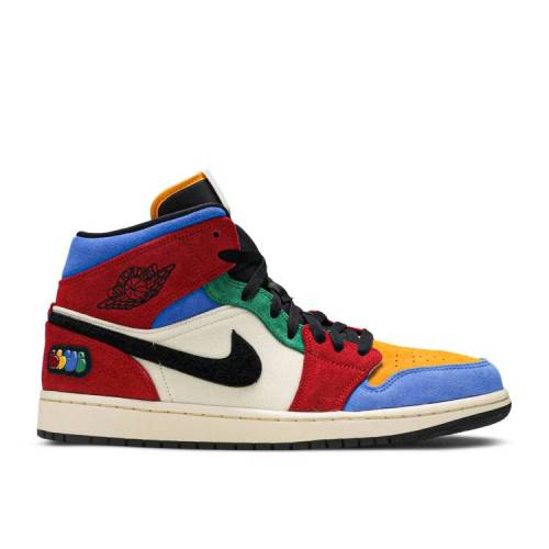【 AIR JORDAN BLUE THE GREAT X JORDAN 1 MID 'FEARLESS' / MUSLIN VARSITY RED ROYAL TAXI 】 ナイキ 青色 ブルー ミッド 赤 レッド エアジョーダン スニーカー メンズ｜スニケス